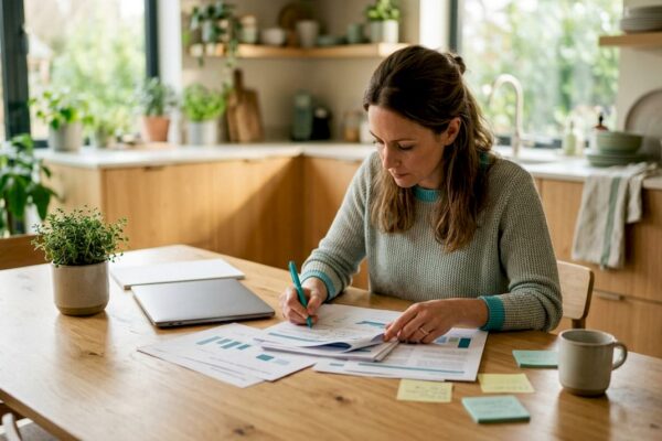 Consultant reviewing private practice PR materials