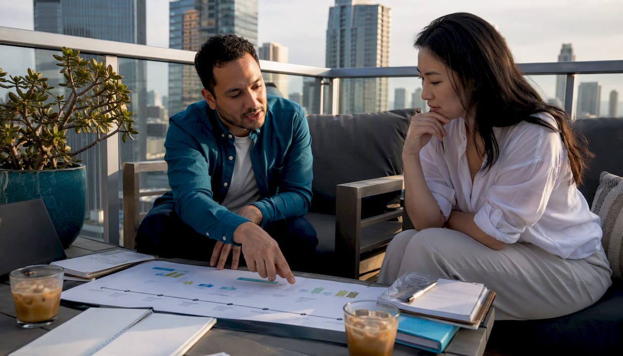 Two PR strategists discussing human angle