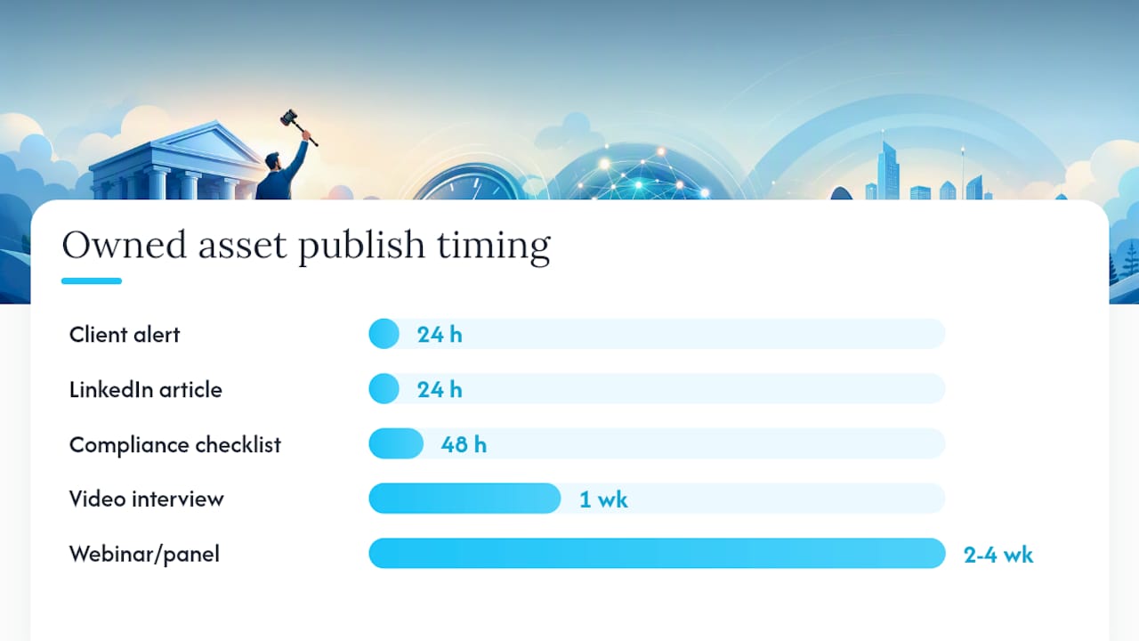Timeline and purpose of publishing owned assets post-court ruling