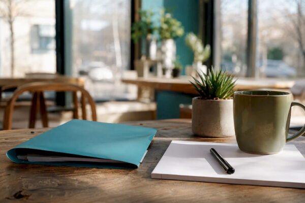 Advocacy materials on conference table