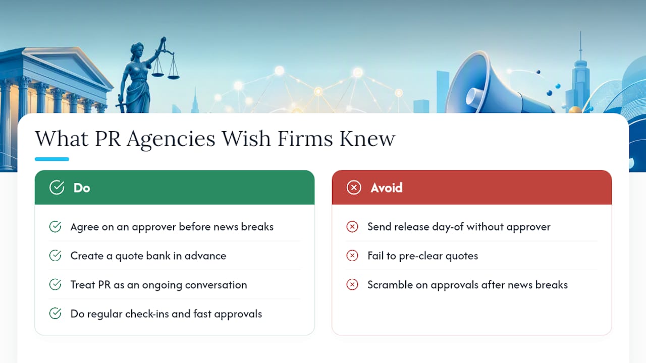 What Legal PR Agencies Wish Every Law Firm Knew — overview diagram