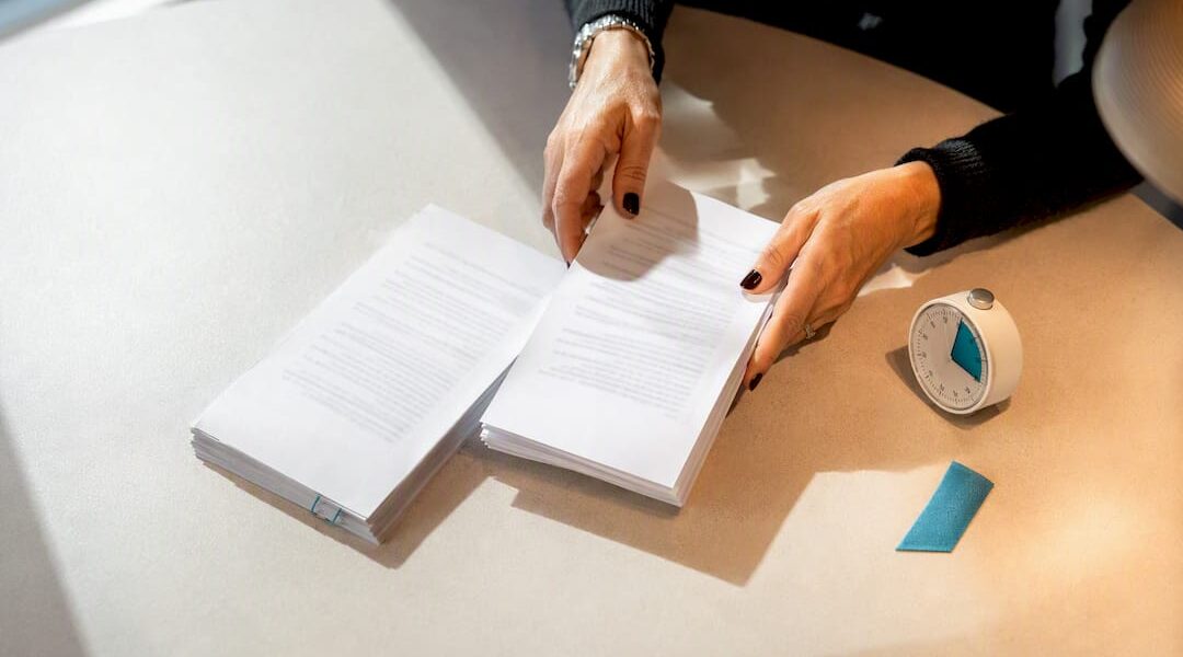 Editor refining a concise legal press release
