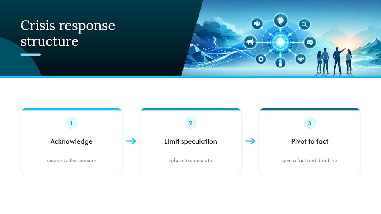 Three-step crisis response bridge structure